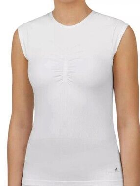 adidas by stella mccartney seamless ruched performance tank white size S